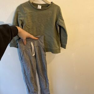 H&M Kids Matching Set in Green and Gray